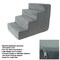 Pet Adobe Pet Adobe High Density Foam Stairs 4 Step Design, Ramp for Small Dogs, Cats with Cover, Gray 478231LDT - alternate 3